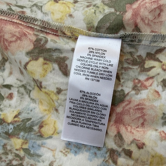 New! DANIELLE BERNSTEIN 3X Floral smocked Midi Dress in Multicolor Pastels. - Picture 12 of 12